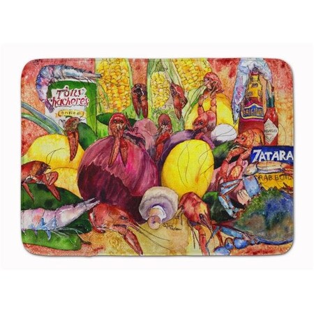 Carolines Treasures Carolines Treasures 8698RUG Crawfish with Spices & Corn Machine Washable Memory Foam Mat 8698RUG